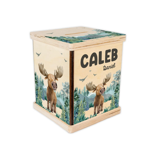 Moose Piggy Bank, Boy, W44