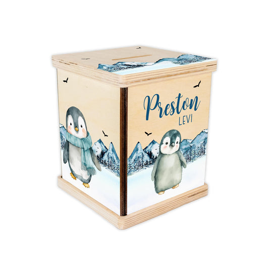 Penguin Piggy Bank, Baby Boy, B61