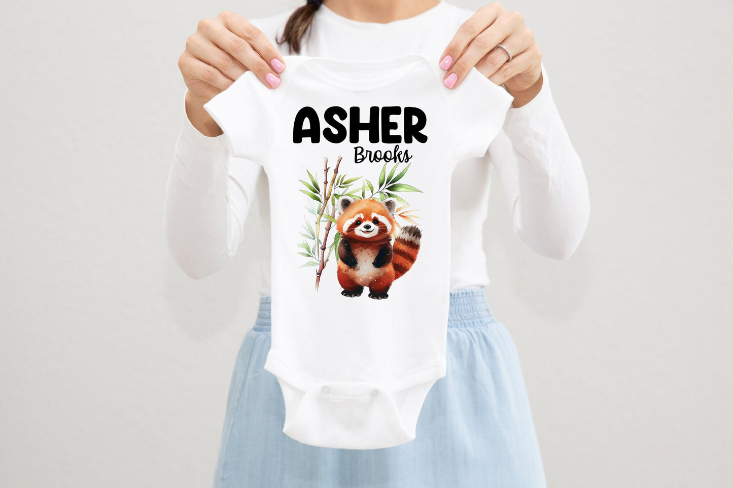 Red Panda Baby Bodysuit, W58