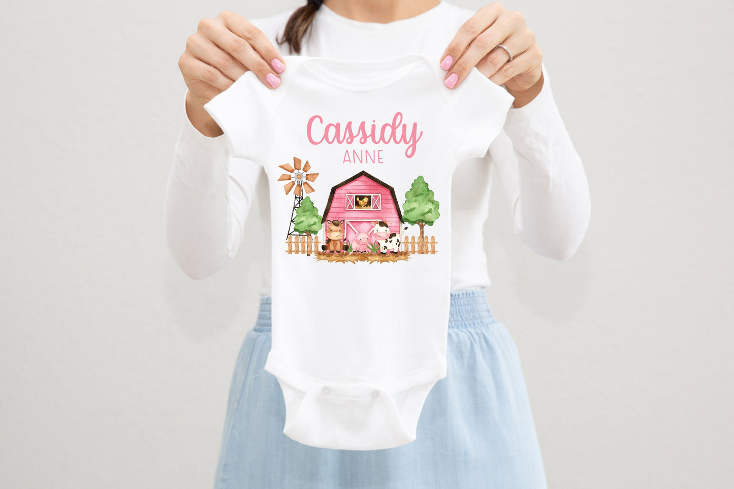 Girl Farm Baby Bodysuit, C45