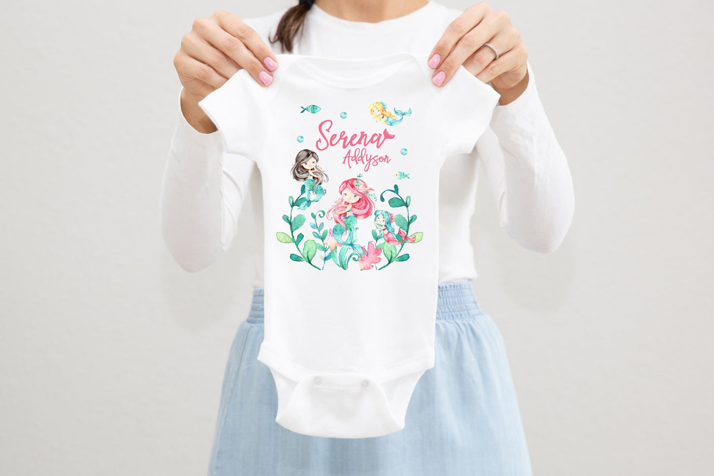 Mermaid Baby Bodysuit, O9