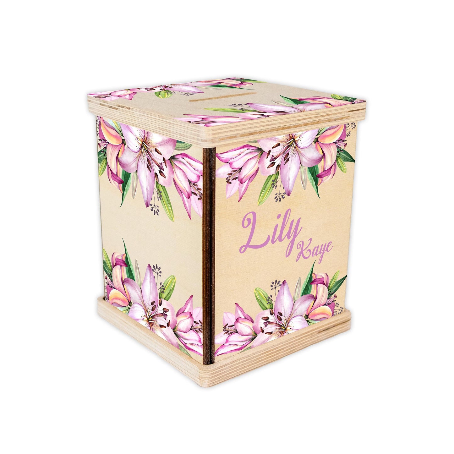 Lily Piggy Bank, Floral Girl F10