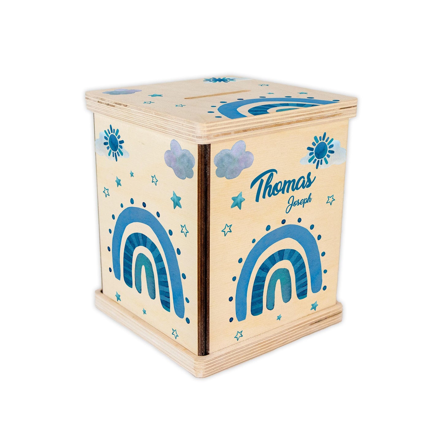 Blue Rainbow Piggy Bank, Coin Bank, T63