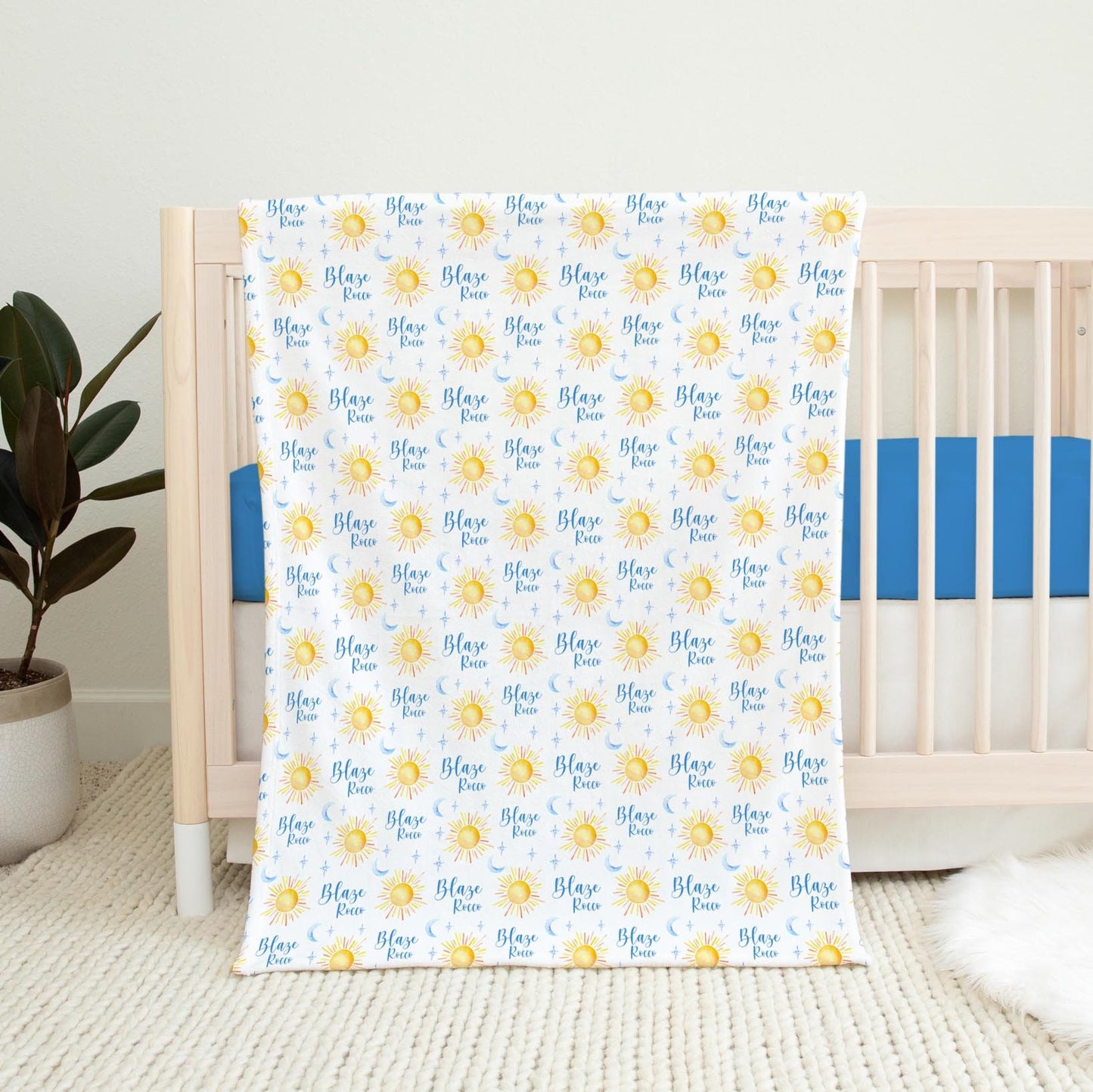 Sun Moon and Stars Swaddle Set, Celestial Bedding T43