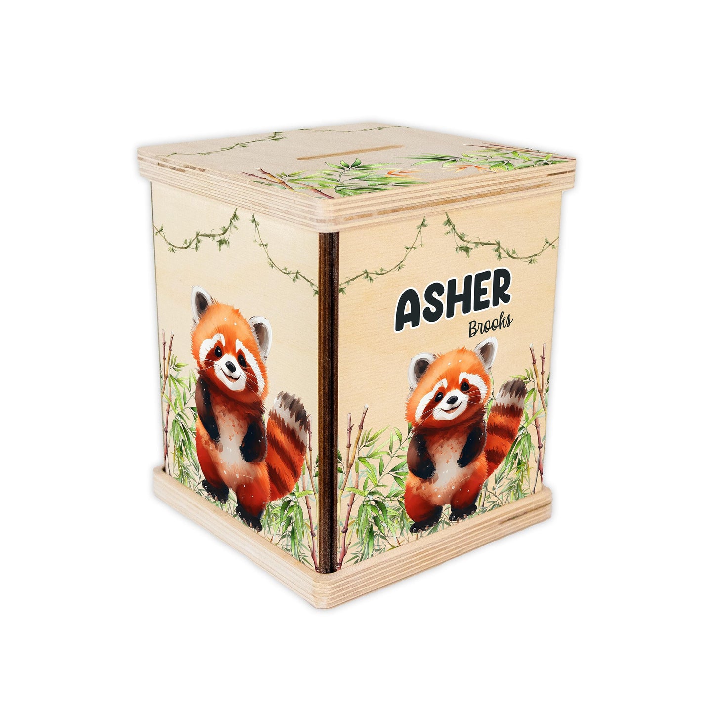 Red Panda Piggy Bank, Boy W58