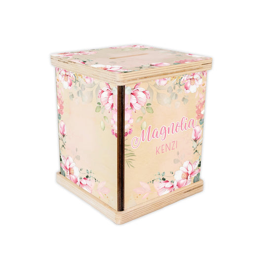 Magnolia Piggy Bank, Floral Girl F102