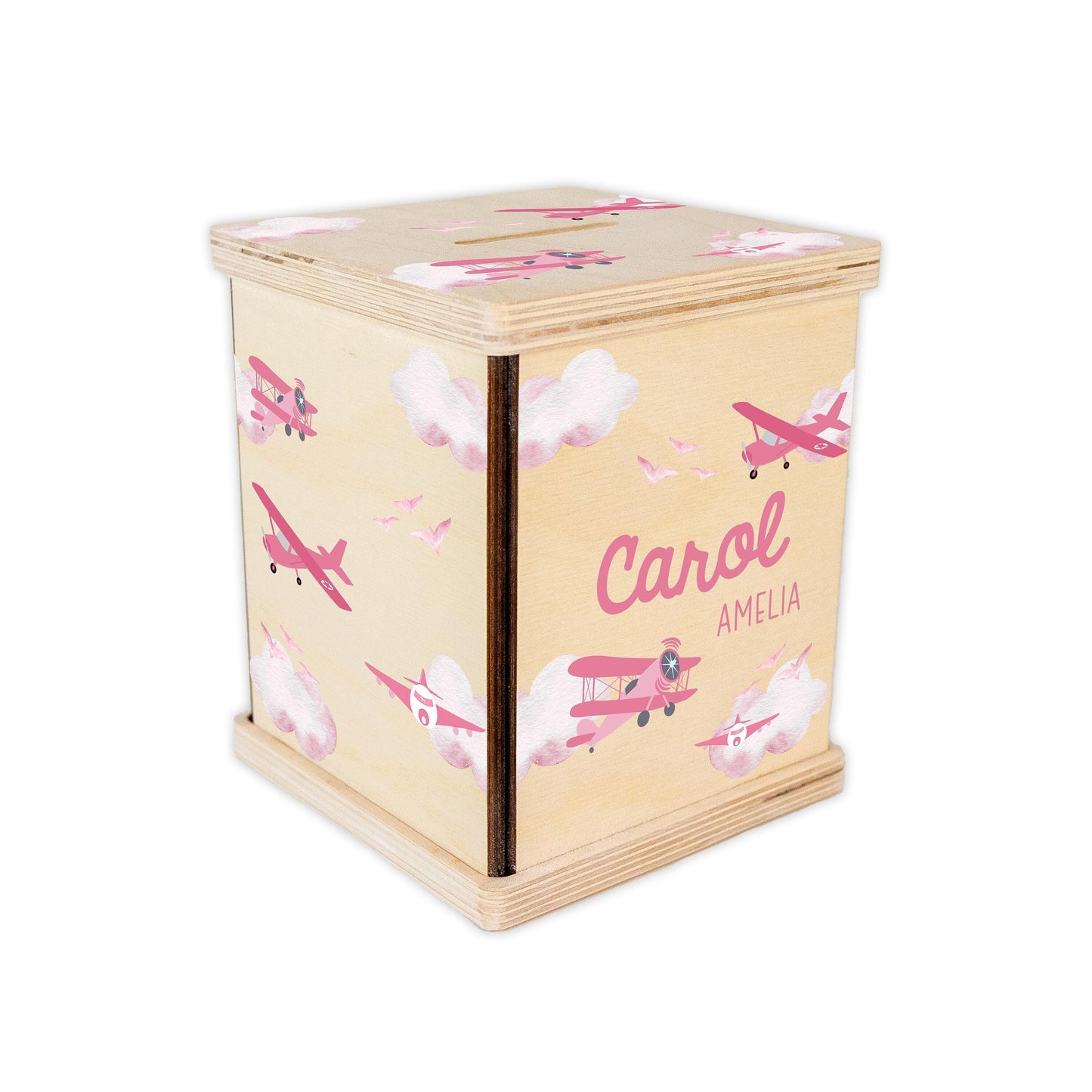 Girl Airplane Piggy Bank, T52
