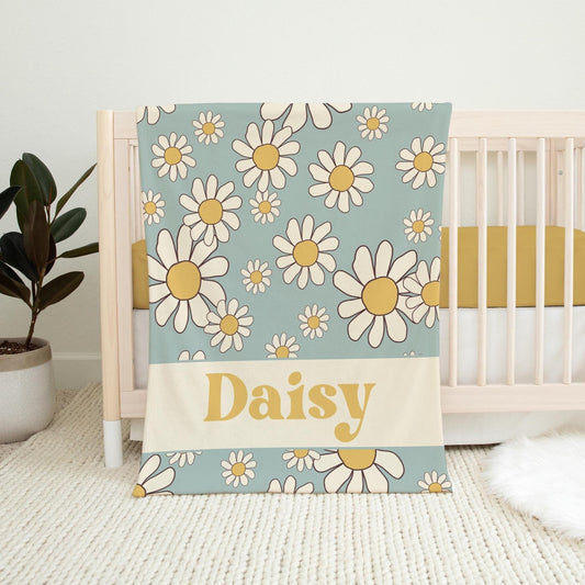 Personalized Baby Blanket, Daisy Girl F106