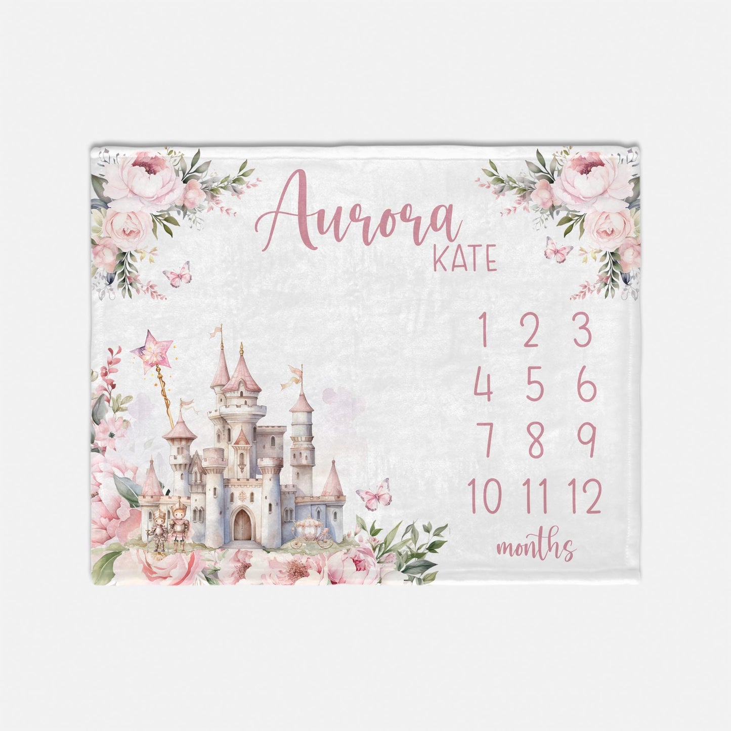 Princess Crown Milestone Blanket, Girl G73