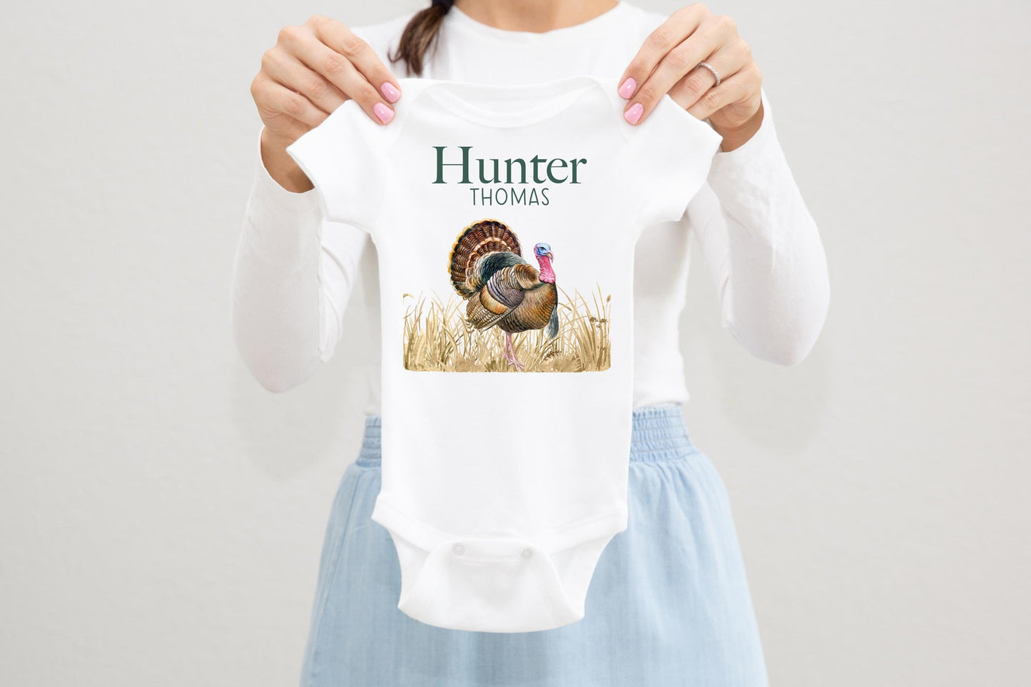 Turkey Baby Bodysuit, Hunter Baby Outfit W60