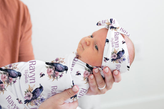 Raven Swaddle Set, Bird Baby G74