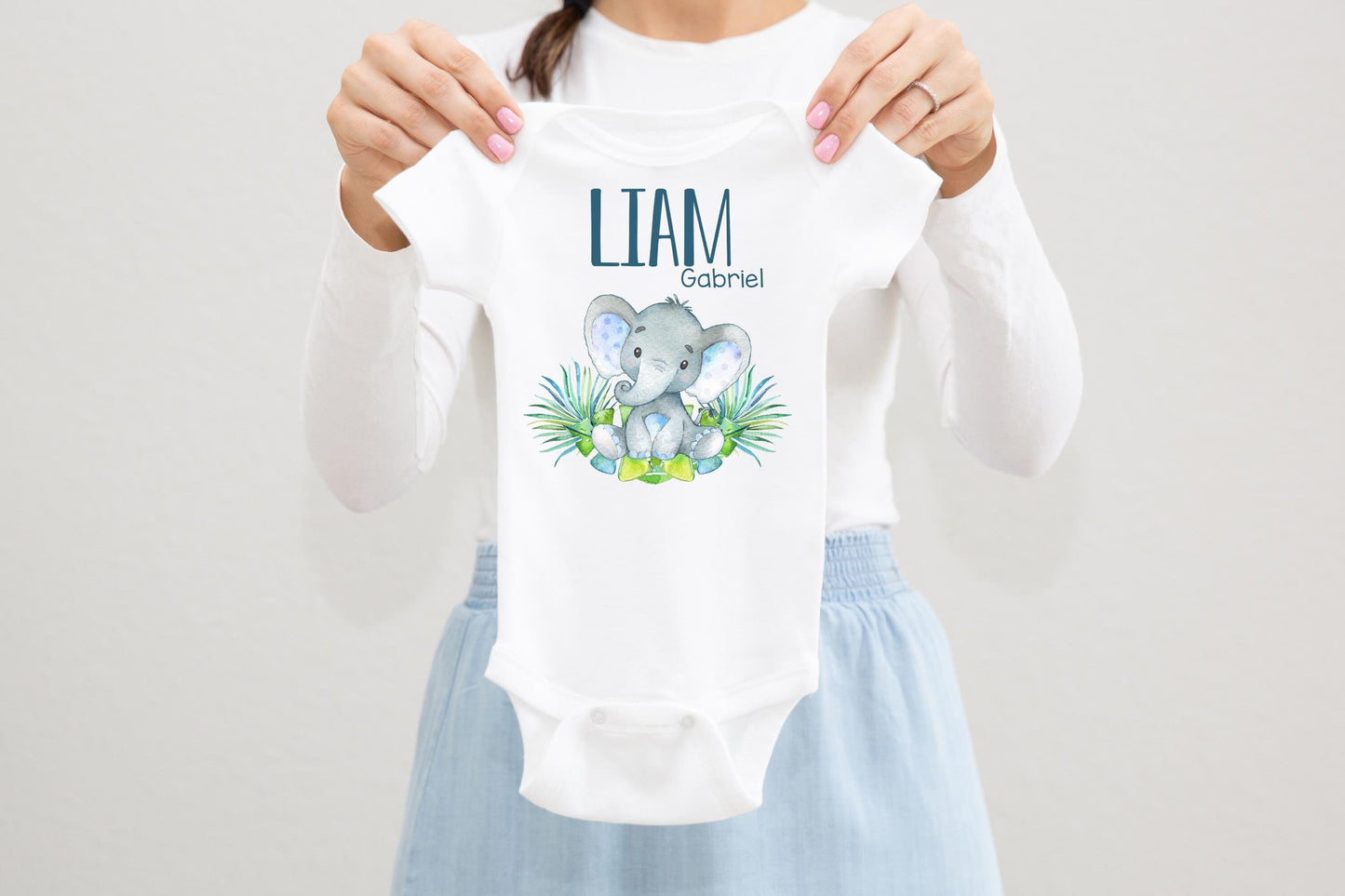 Elephant Baby Bodysuit, S66