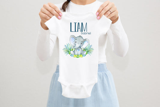 Elephant Baby Bodysuit, S66