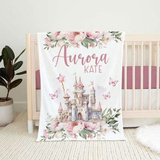 Princess Personalized Girl Baby Blanket, G73