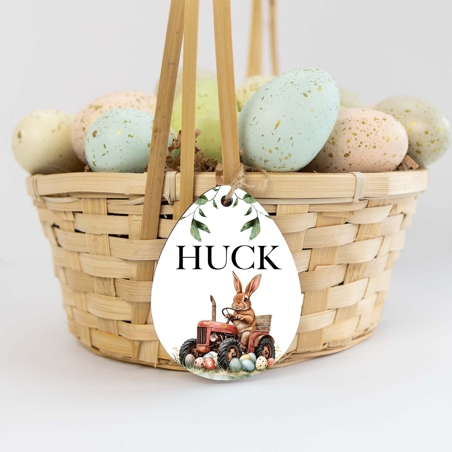 Mallard Duck Easter Basket Name Tag, Wooden B33