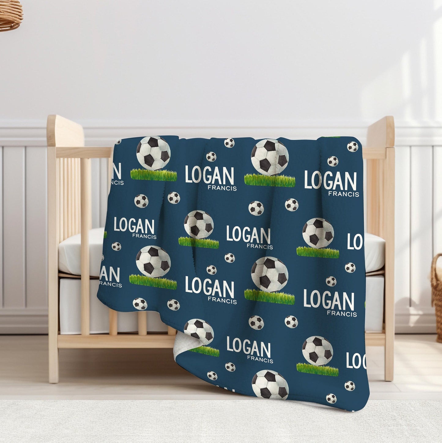 Soccer Swaddle Set, Newborn Blanket B74