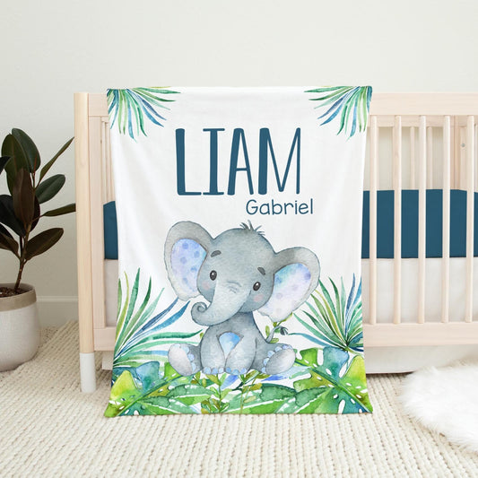 Elephant Safari Baby Blanket, S66