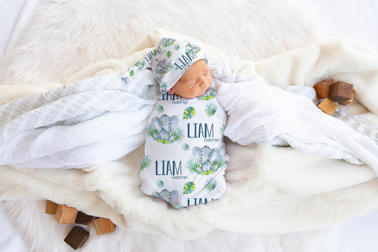 Elephant Safari Swaddle Set, S66