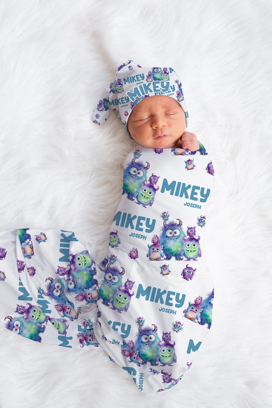 Monster Swaddle Blanket Set, B76