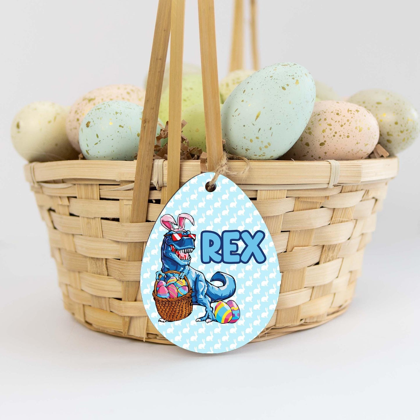 Mallard Duck Easter Basket Name Tag, Wooden B33