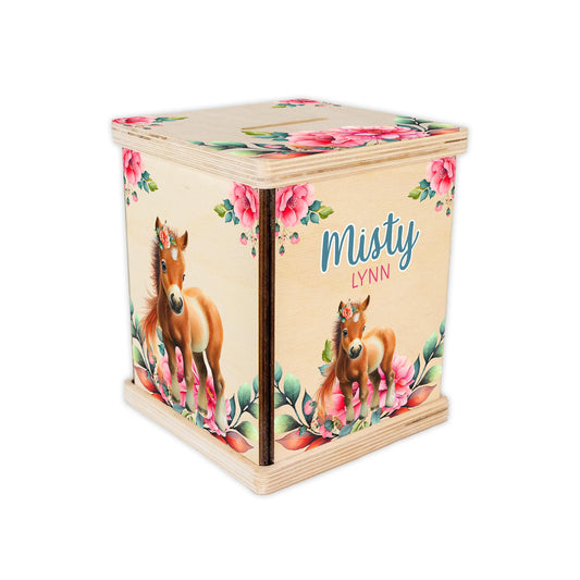 Girl Pony Piggy Bank, C49