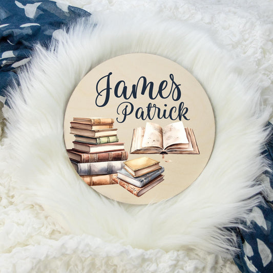 Storybook Round Wood Name Sign, B78