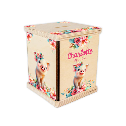 Girl Piglet Piggy Bank, C50