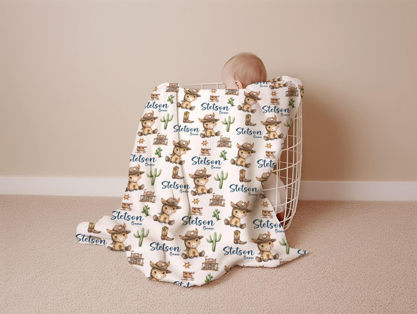 Cowboy Horse Swaddle Set, D13