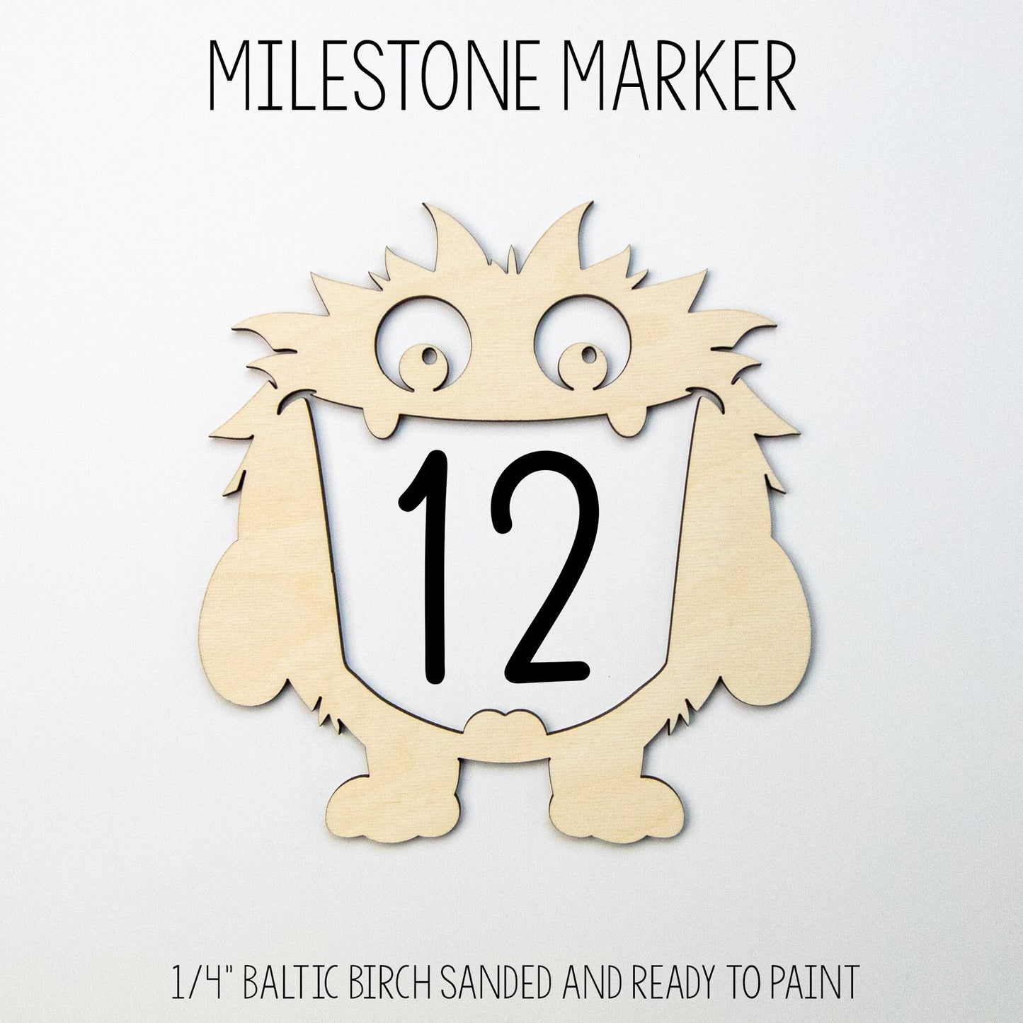 Monster Milestone Marker for Milestone Blanket