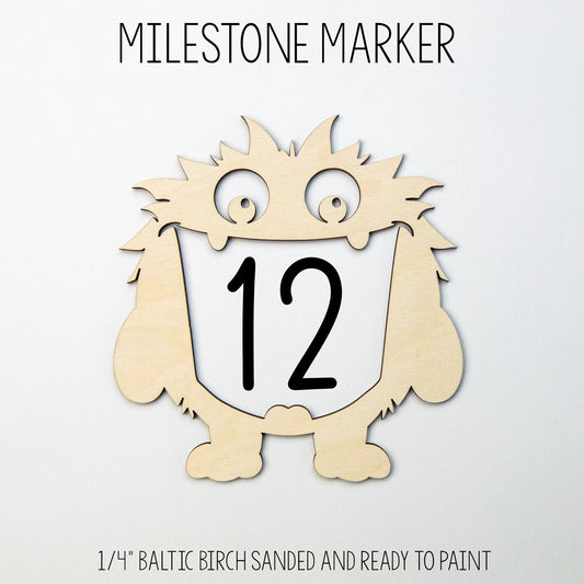 Monster Milestone Marker for Milestone Blanket