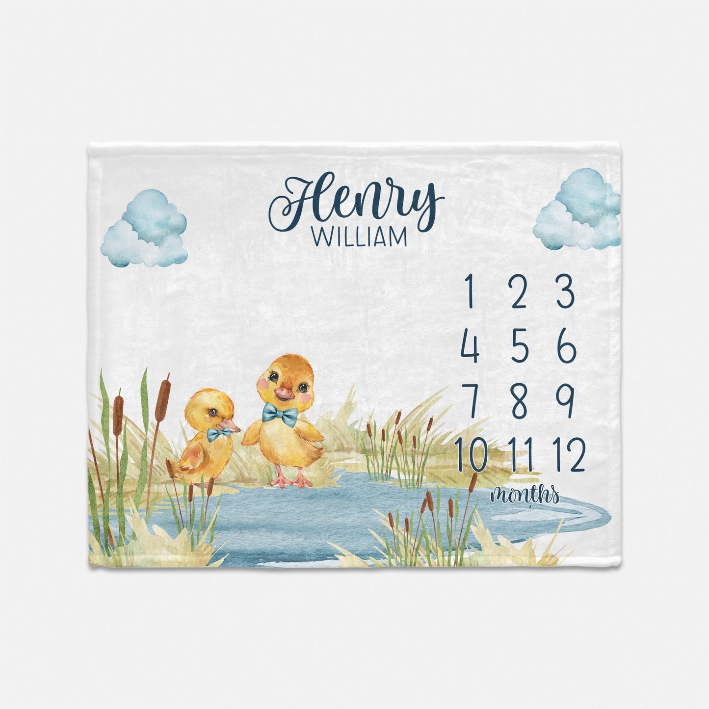 Yellow Duck Milestone Blanket, Gender Neutral B80