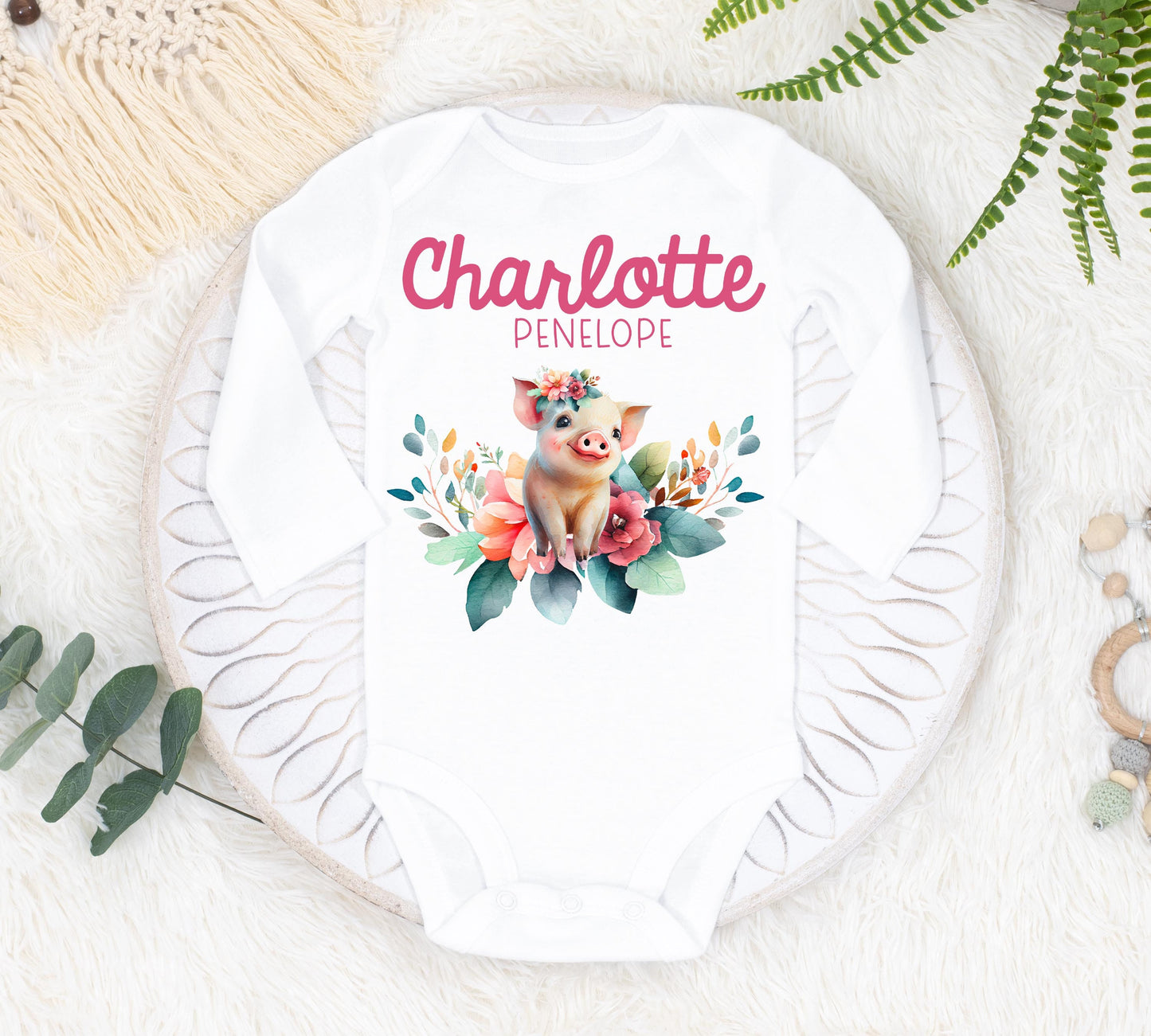 Piglet Baby Bodysuit, C50