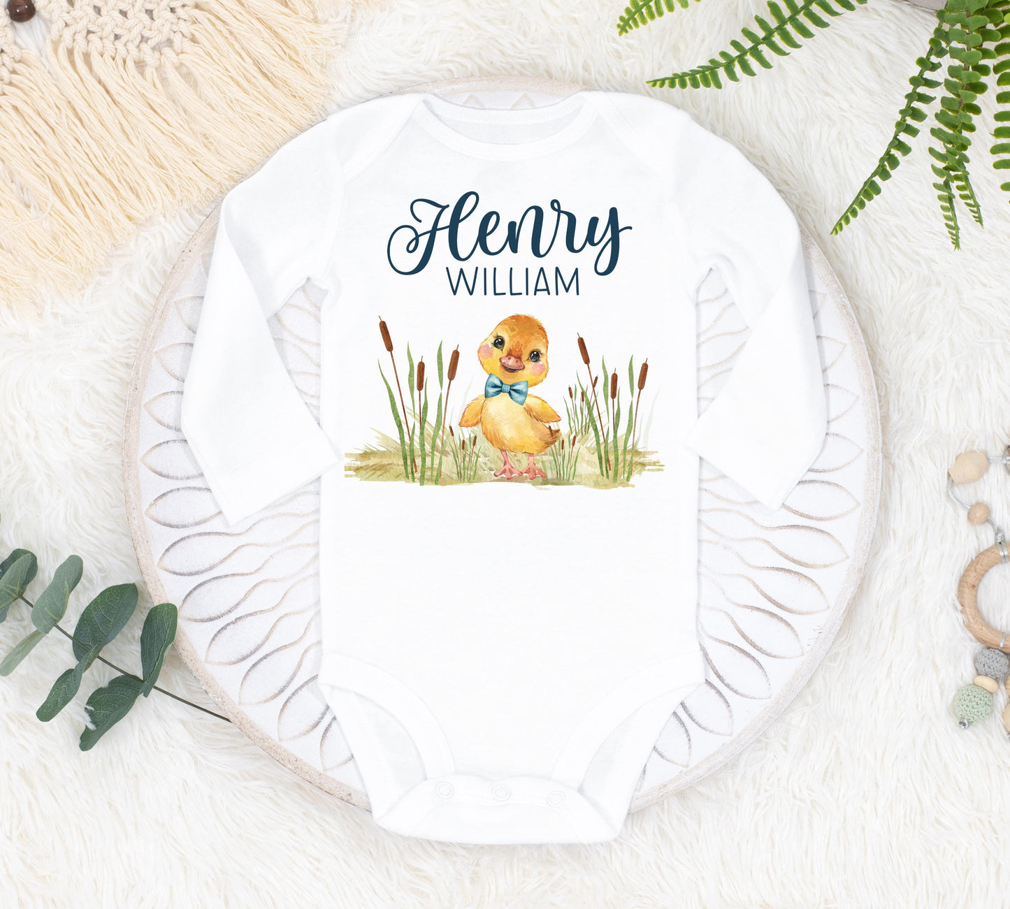 Yellow Duck Baby Bodysuit, B80