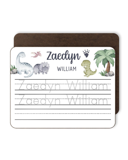 Dinosaur Personalized Dry Erase Tracing Board, B23