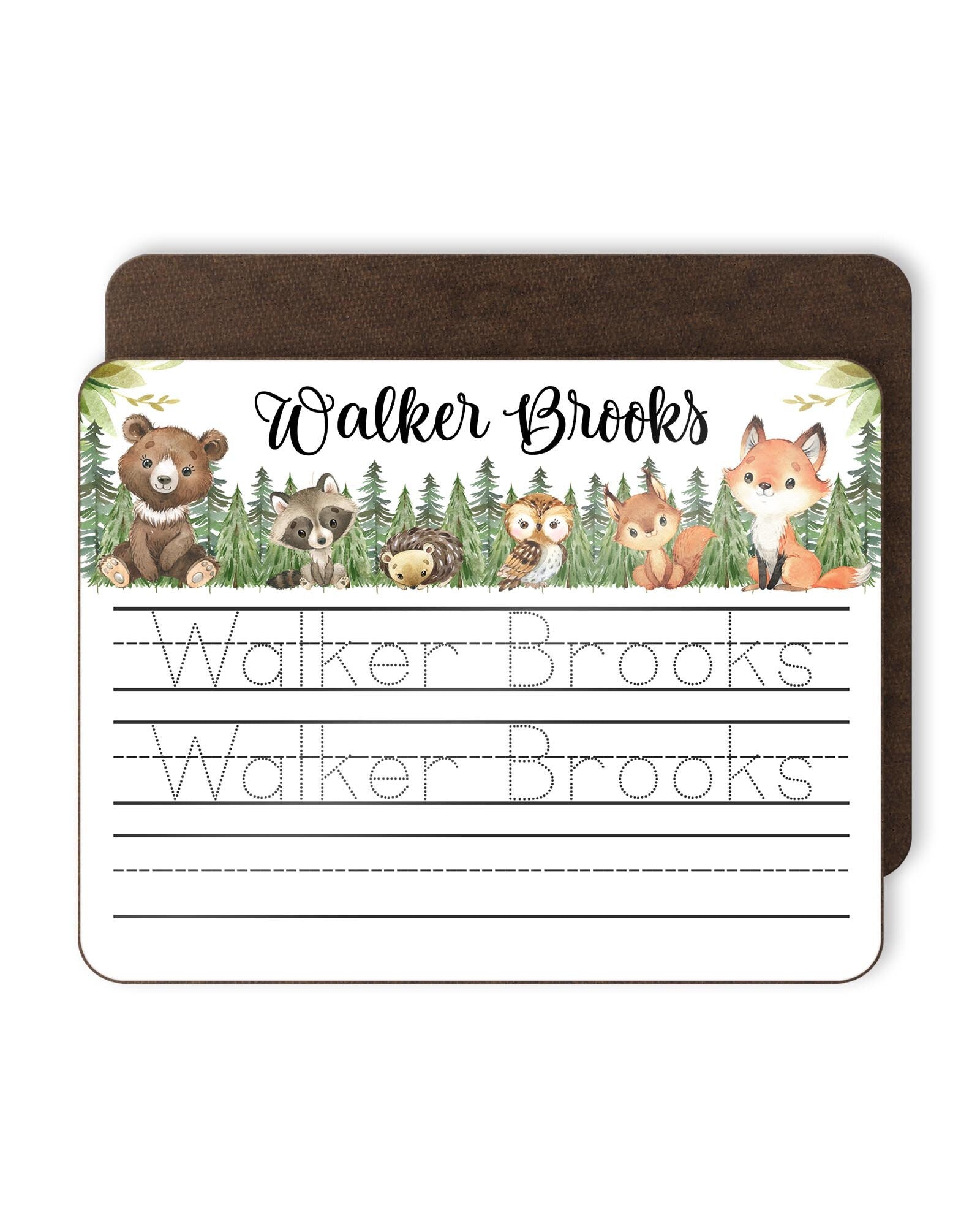 Woodland Name Tracing Sign, W27 – The Little Blue Lion