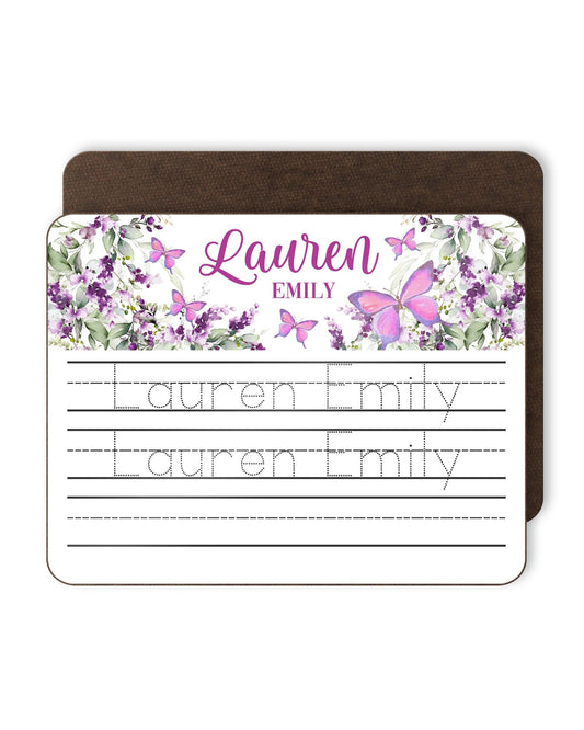 Butterfly Floral Name Tracing Sign, G76