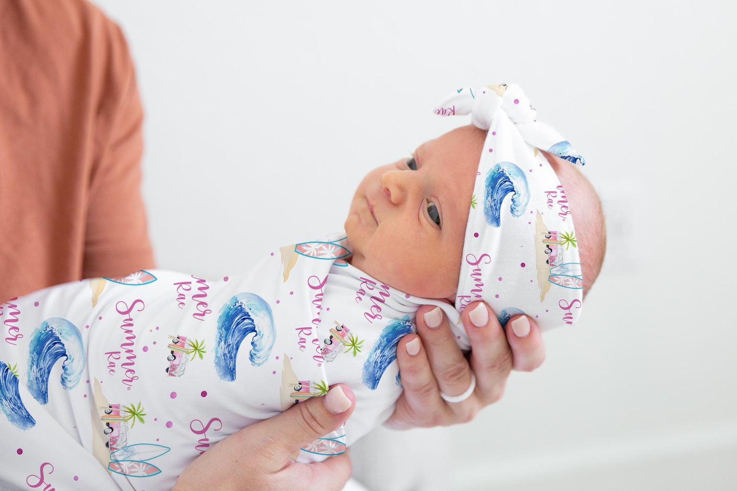 Girl Ocean Wave Swaddle Set, O2