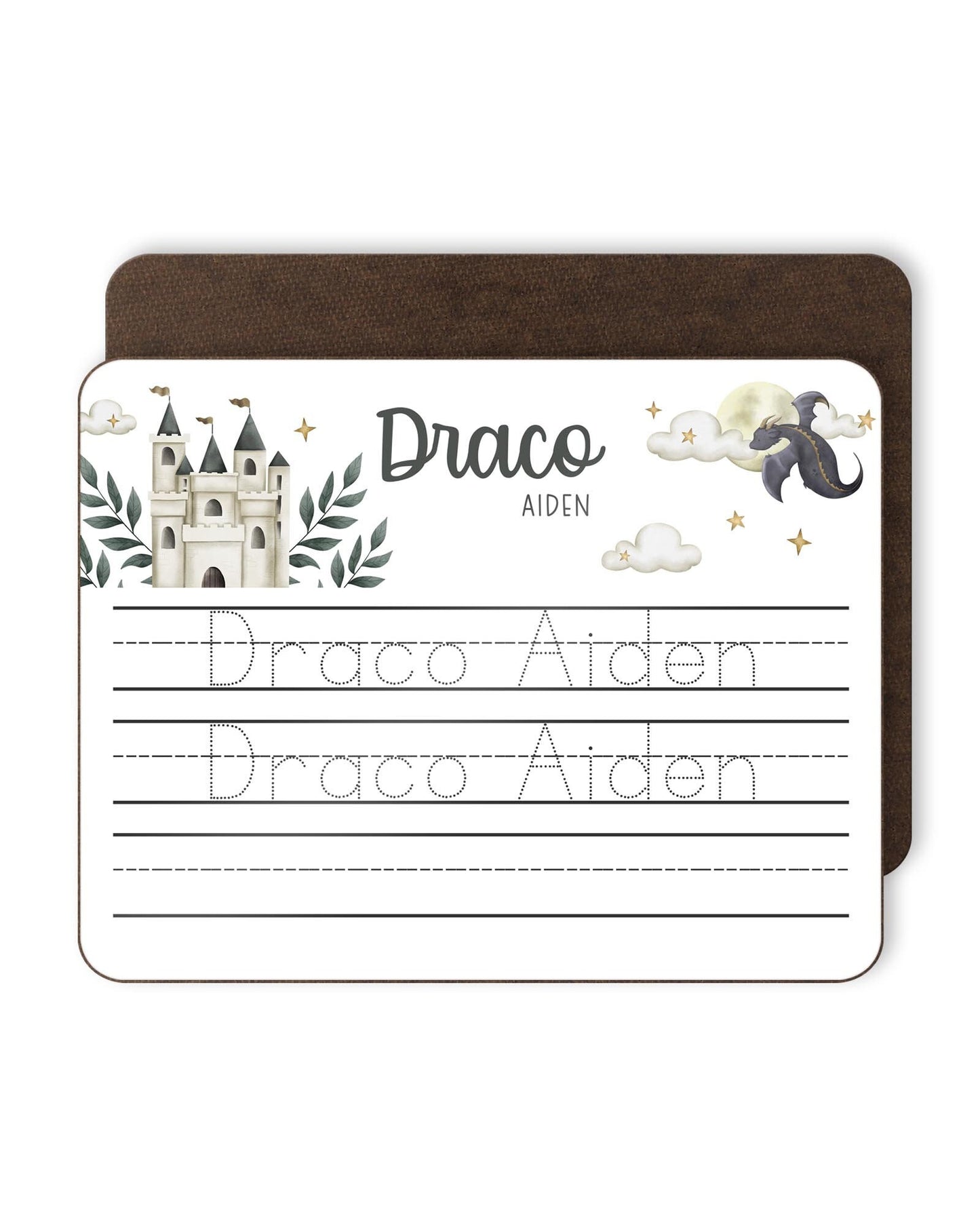 Dragon Personalized Fry Erase Tracing Board, B54