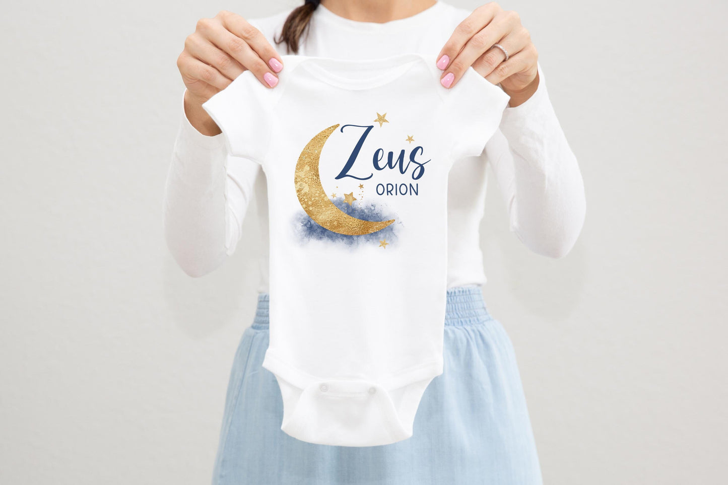 Luna Baby Bodysuit, Blue Moon T72