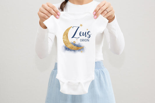 Luna Baby Bodysuit, Blue Moon T72