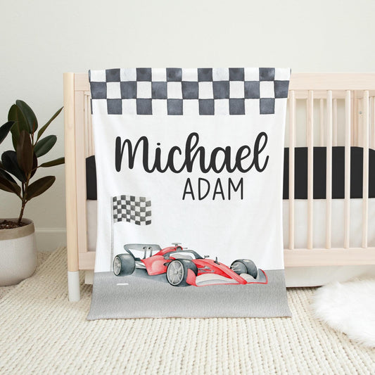 Red Race Car Baby Blanket, T71