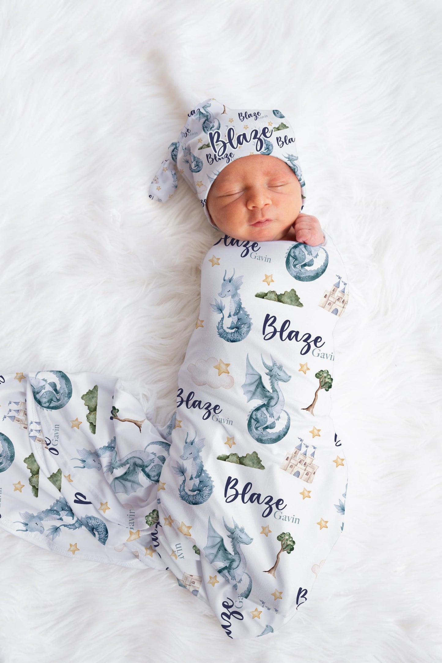 Dragon Swaddle Blanket Set, B81