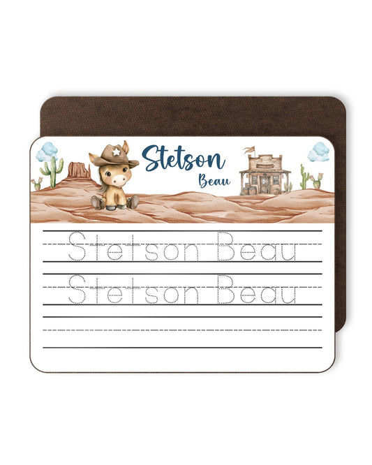 Cowboy Horse Name Tracing Sign, D13