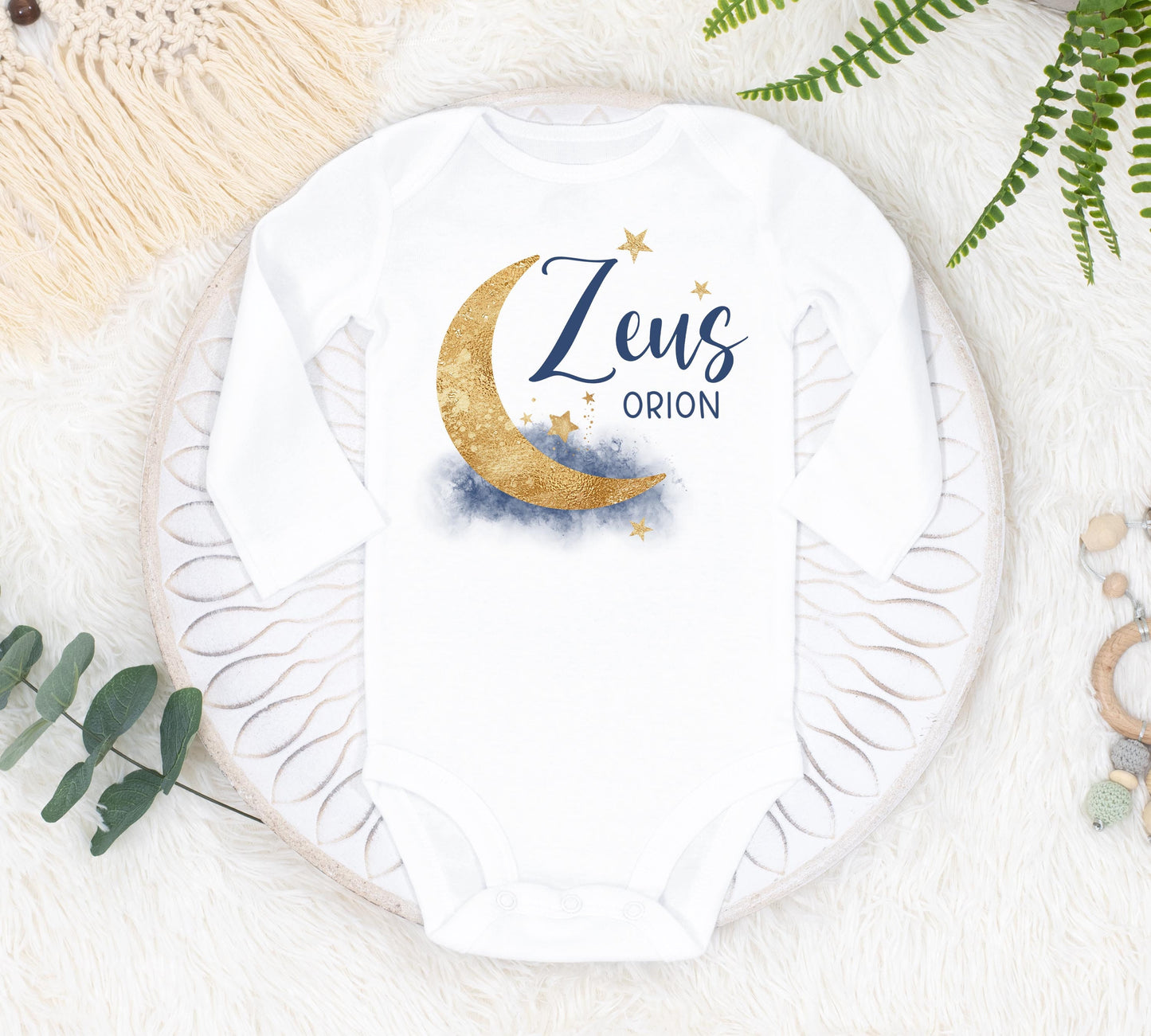 Luna Baby Bodysuit, Blue Moon T72