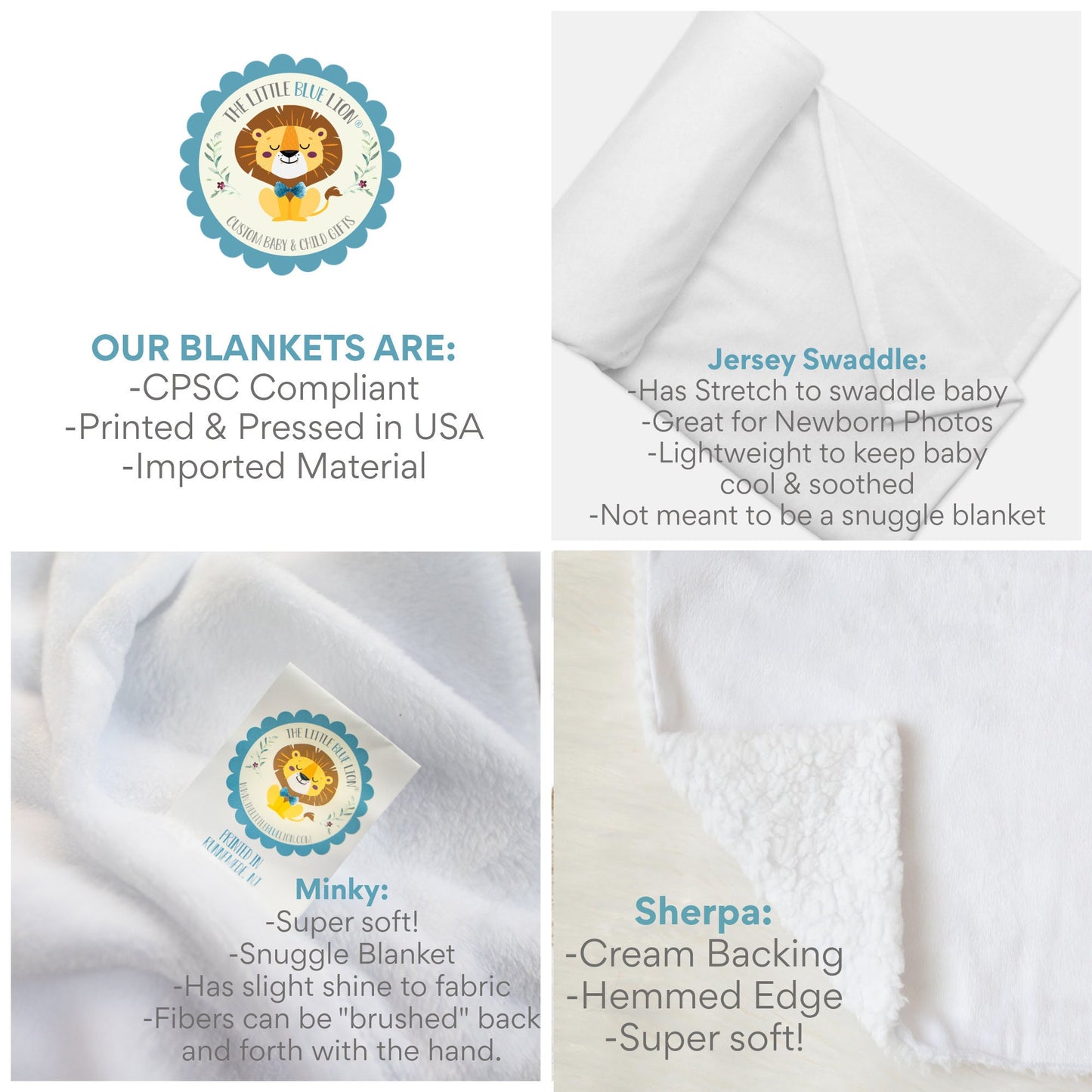 Personalized Baby Swaddle Blanket, Magnolia Boy F6