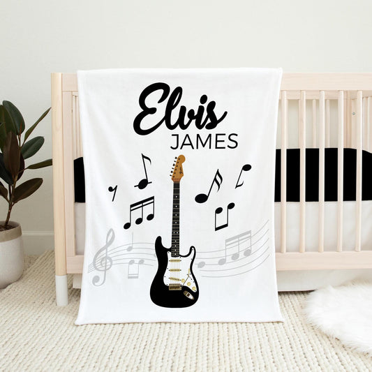 Guitar Nursery Baby Blanket, Musical B82