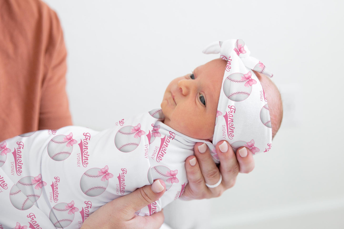 Girl Baseball Swaddle Set, G80