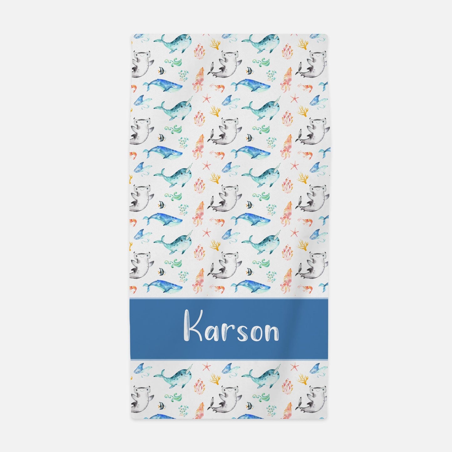 Under The Sea Beach Towel, Sea Life Theme Beach Towel O42