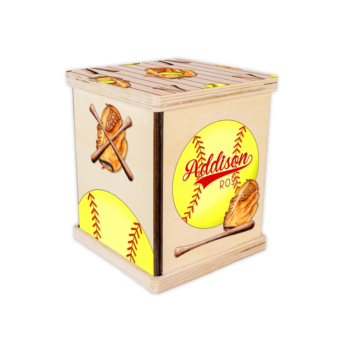 Softball Piggy Bank, Sports Nursery, Girl G82