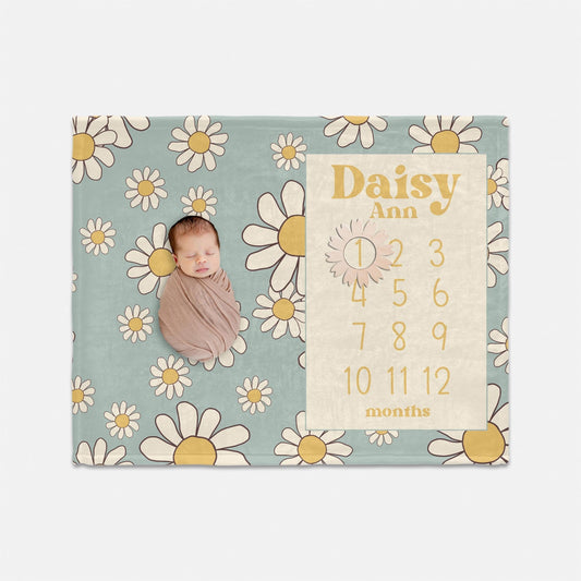 Daisy Milestone Blanket, F106